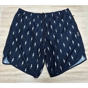 Neil Barrett Mens Thunderbolt Navy Blue Swim Shorts Trunks XL